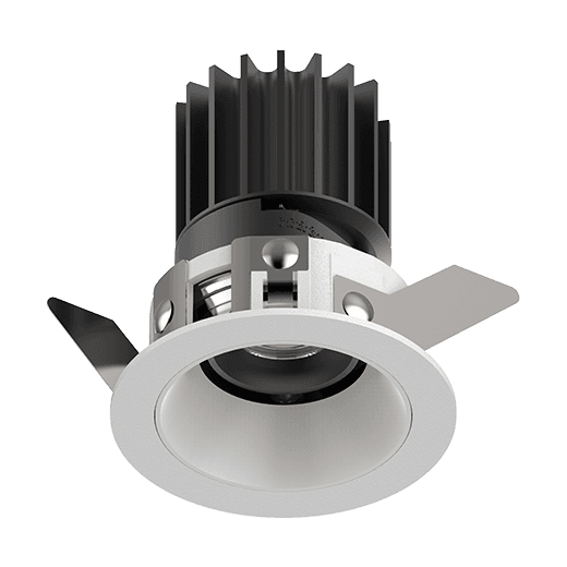 SENSE adjustable round downlight in white finish